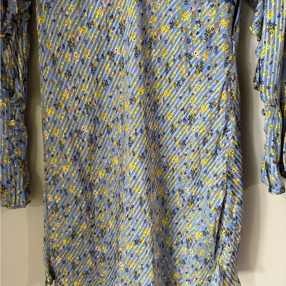 Free people Floral Blue Ruffle Dress - Picture 6 of 13